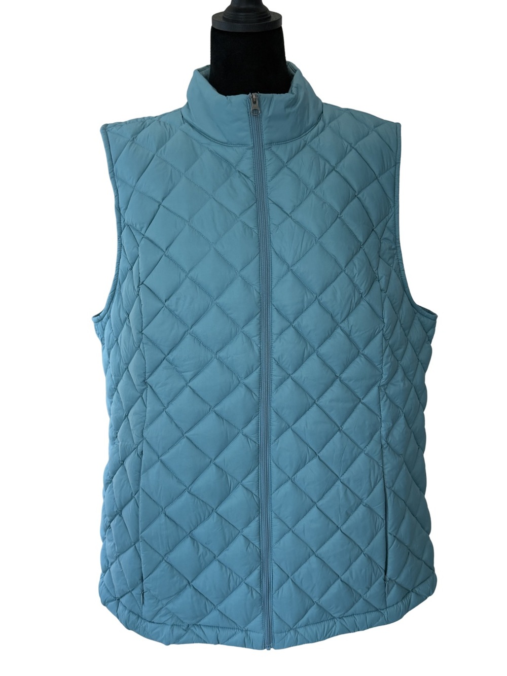 J. Jill Quilted Light Blue Packable Vest